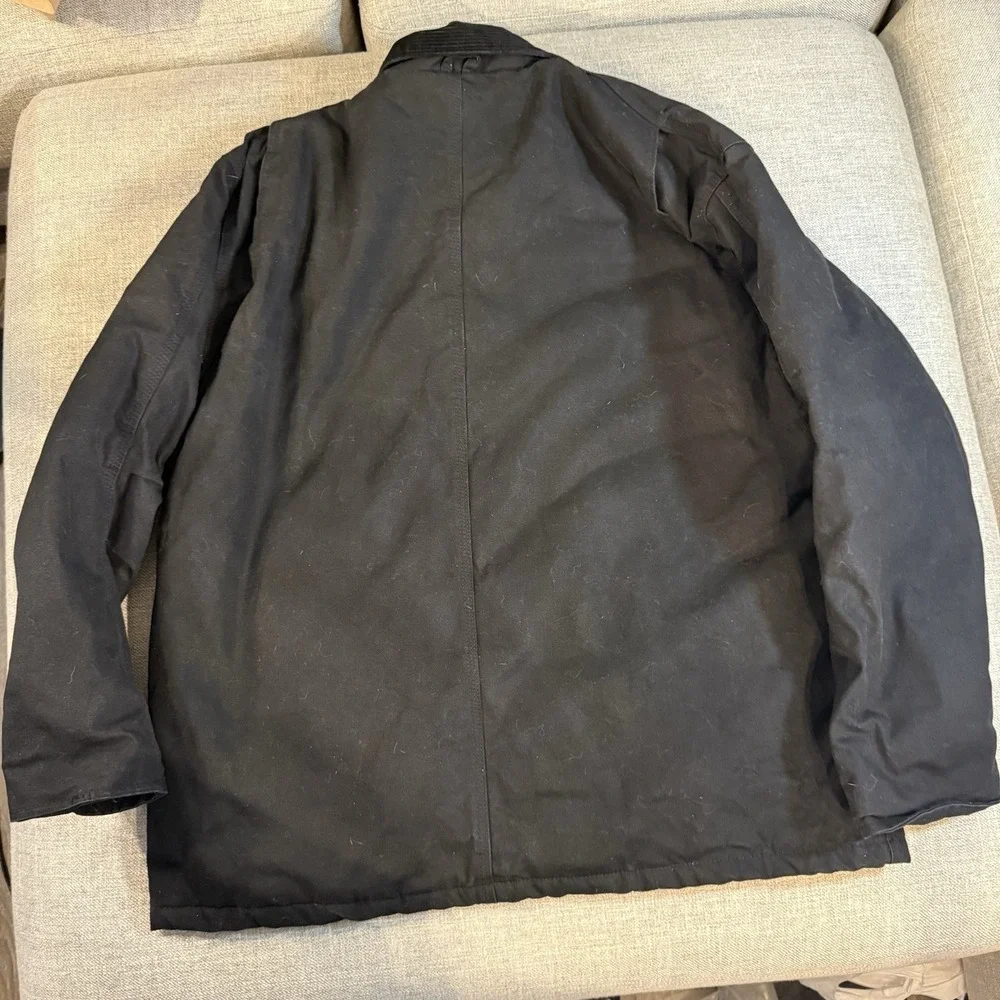 Berne Duck Canvas Work Jacket Black XLR 48–50 Quilted Lined